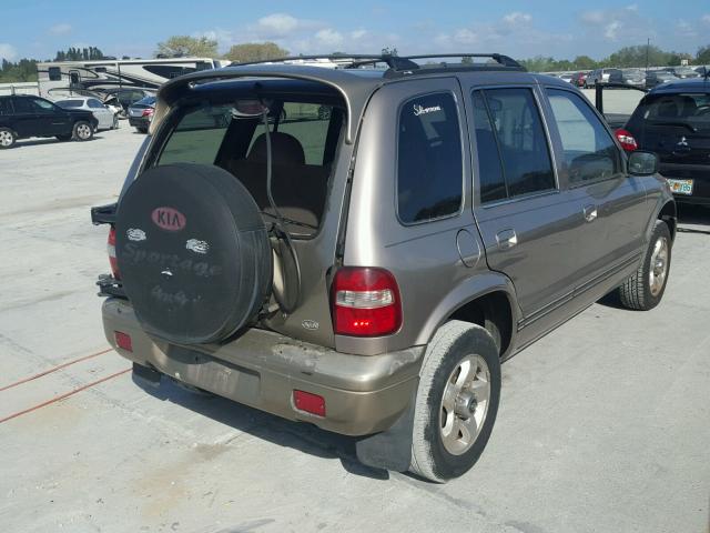 KNDJA723325143273 - 2002 KIA SPORTAGE TAN photo 4