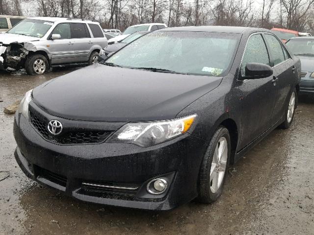 4T1BF1FK8EU354625 - 2014 TOYOTA CAMRY L BLACK photo 2