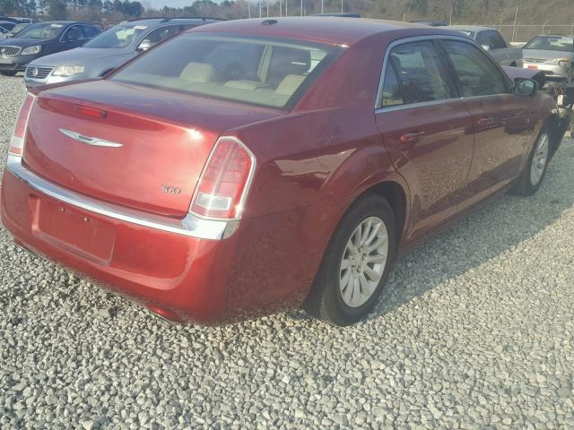 2C3CCAAG1DH728146 - 2013 CHRYSLER 300 MAROON photo 4