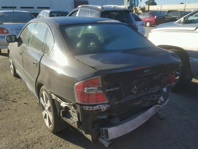 4S3BL676074214308 - 2007 SUBARU LEGACY GT BLACK photo 3