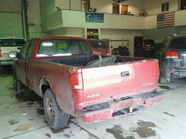 1GCDT19WXY8144805 - 2000 CHEVROLET S TRUCK S1 RED photo 3