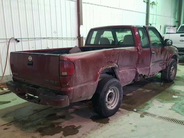 1GCDT19WXY8144805 - 2000 CHEVROLET S TRUCK S1 RED photo 4