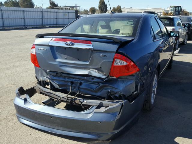 3FAHP0JG8CR378443 - 2012 FORD FUSION SEL BLUE photo 4