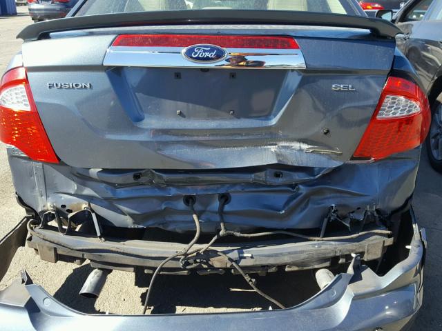 3FAHP0JG8CR378443 - 2012 FORD FUSION SEL BLUE photo 9