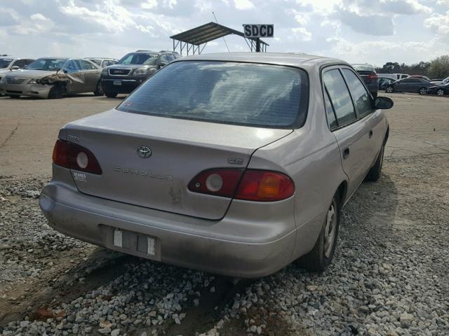 1NXBR12E11Z481606 - 2001 TOYOTA COROLLA CE TAN photo 4