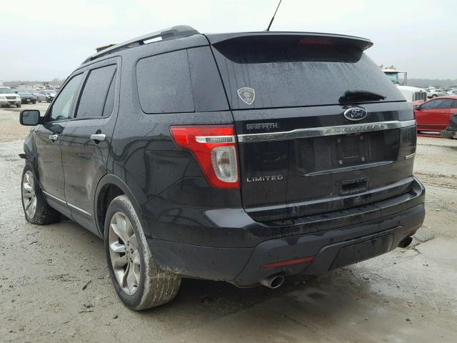 1FM5K7F89FGA54009 - 2015 FORD EXPLORER L BLACK photo 3