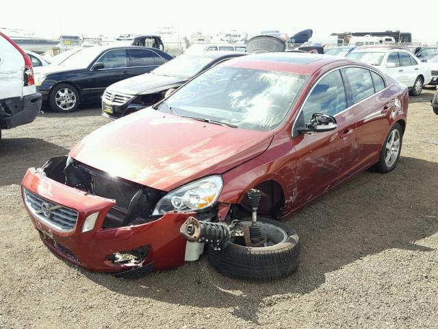 YV1622FS3C2039645 - 2012 VOLVO S60 T5 BURGUNDY photo 2