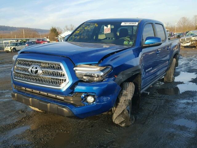 5TFCZ5AN3GX037863 - 2016 TOYOTA TACOMA DOU BLUE photo 2