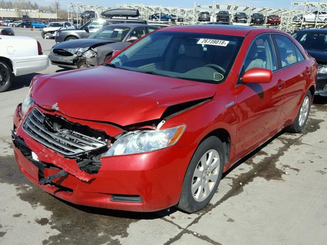 4T1BB46K59U091948 - 2009 TOYOTA CAMRY HYBR RED photo 2