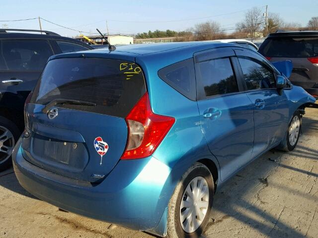 3N1CE2CP5EL384504 - 2014 NISSAN VERSA NOTE TEAL photo 4