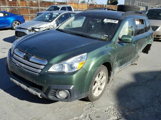 4S4BRDKC4D2207719 - 2013 SUBARU OUTBACK 3. GREEN photo 2