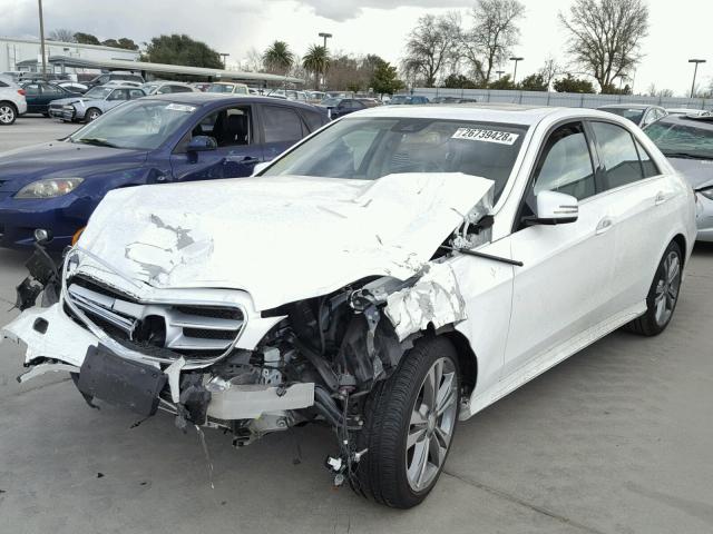 WDDHF5KB2EB051126 - 2014 MERCEDES-BENZ E 350 WHITE photo 2