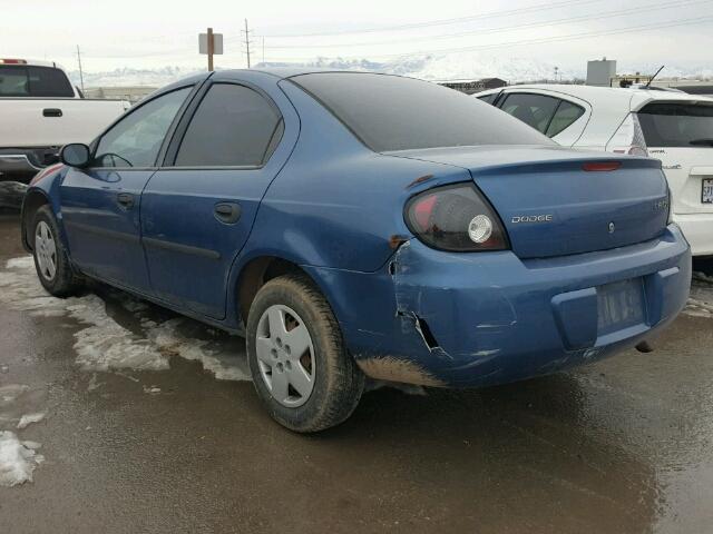 1B3ES26C94D529170 - 2004 DODGE NEON BASE BLUE photo 3