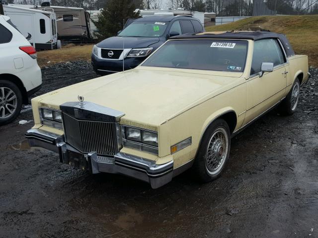 1G6EL5780FE623915 - 1985 CADILLAC ELDORADO YELLOW photo 2