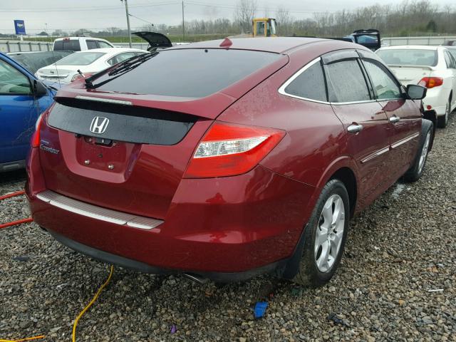 5J6TF1H55AL011474 - 2010 HONDA ACCORD CRO BURGUNDY photo 4