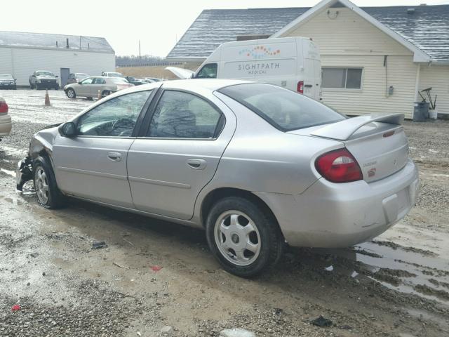 1B3ES56C94D647141 - 2004 DODGE NEON SXT SILVER photo 3