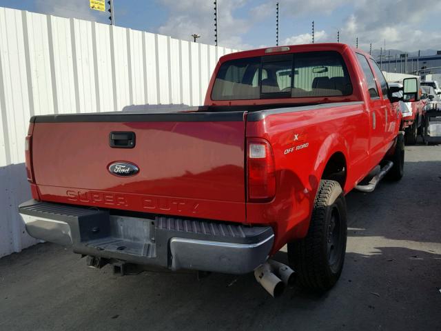 1FTSW21R89EA57577 - 2009 FORD F250 SUPER RED photo 4