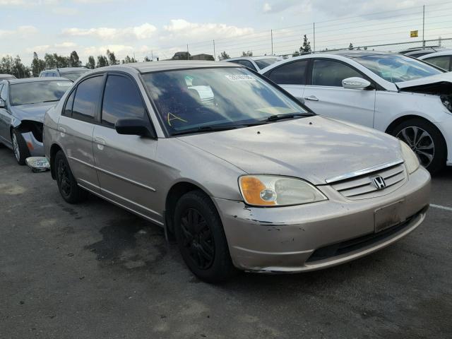 JHMES16582S006594 - 2002 HONDA CIVIC LX GOLD photo 1