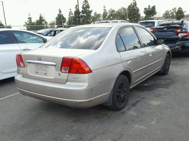 JHMES16582S006594 - 2002 HONDA CIVIC LX GOLD photo 4