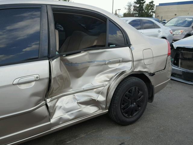 JHMES16582S006594 - 2002 HONDA CIVIC LX GOLD photo 9