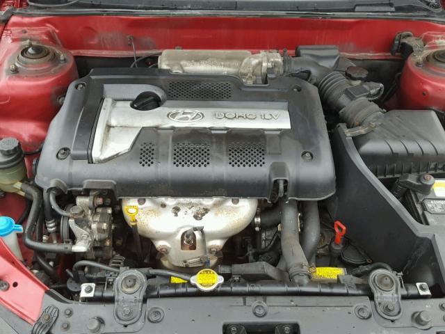 KMHDN46D85U115378 - 2005 HYUNDAI ELANTRA GL RED photo 7