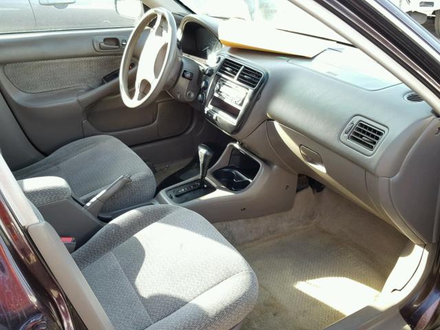 2HGEJ8646YH557242 - 2000 HONDA CIVIC EX მუქწითელი ფოტო 5