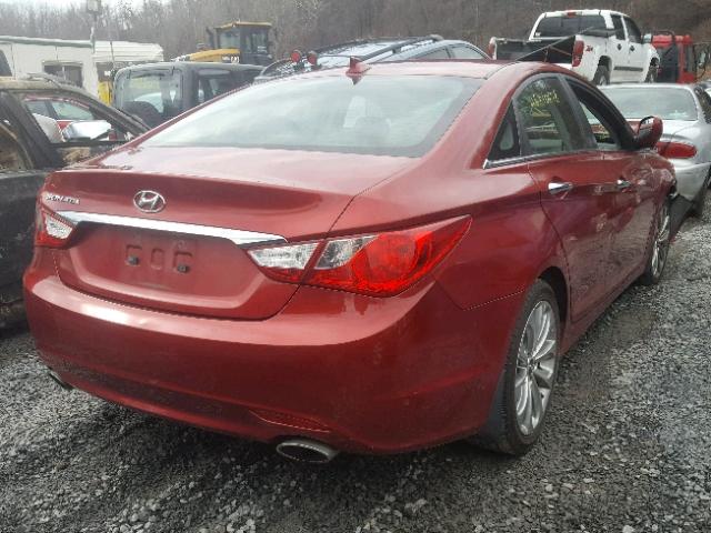 5NPEC4AC2CH420301 - 2012 HYUNDAI SONATA SE RED photo 4