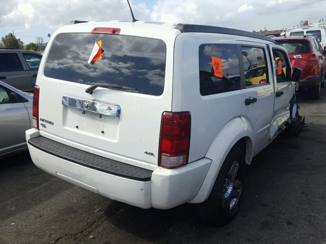 1D8GT586X7W621993 - 2007 DODGE NITRO R/T WHITE photo 4