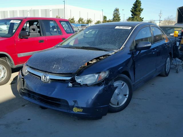 JHMFA36236S000362 - 2006 HONDA CIVIC HYBR BLUE photo 2