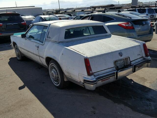 1G6EL5782FE642742 - 1985 CADILLAC ELDORADO WHITE photo 3