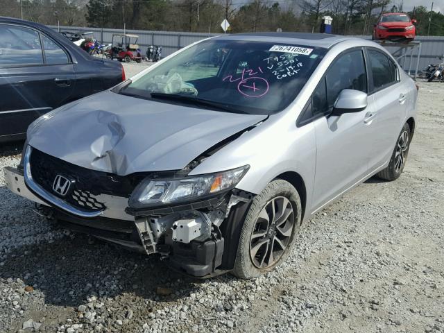 19XFB2F81DE065501 - 2013 HONDA CIVIC EX SILVER photo 2