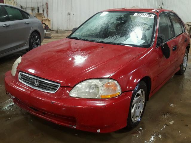 1HGEJ6673VL034452 - 1997 HONDA CIVIC LX RED photo 2