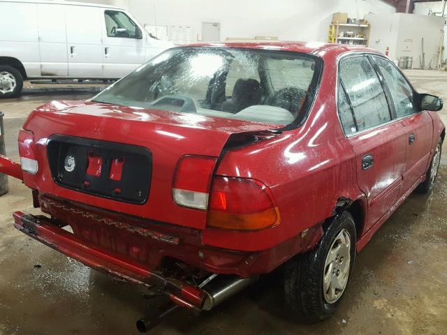 1HGEJ6673VL034452 - 1997 HONDA CIVIC LX RED photo 4