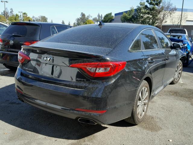 5NPE34AF5FH192387 - 2015 HYUNDAI SONATA SPO BLACK photo 4