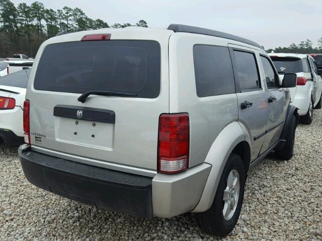 1D8GT28K28W141959 - 2008 DODGE NITRO SXT BEIGE photo 4