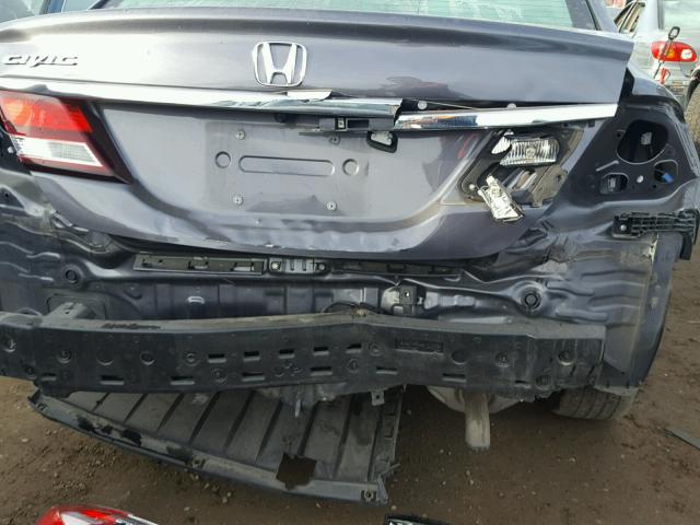 19XFB2F91FE252989 - 2015 HONDA CIVIC EXL GRAY photo 9