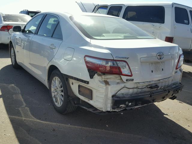 4T1BB46K87U026220 - 2007 TOYOTA CAMRY NEW WHITE photo 3