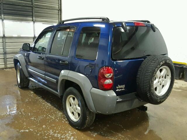 1J4GL48KX5W678806 - 2005 JEEP LIBERTY SP BLUE photo 3