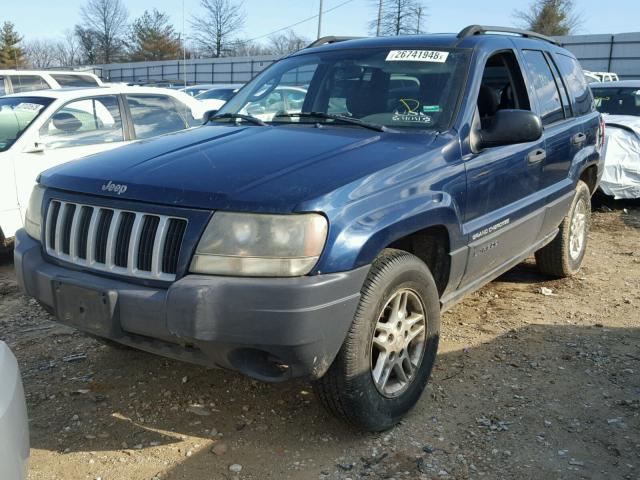 1J4GX48S54C112993 - 2004 JEEP GRAND CHER BLUE photo 2