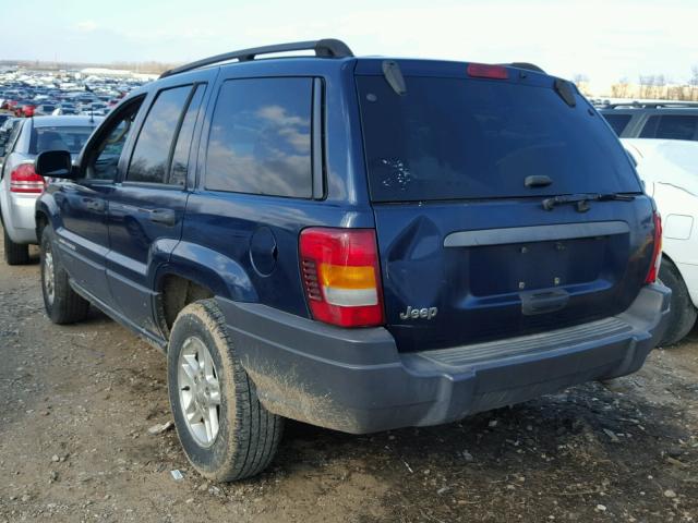 1J4GX48S54C112993 - 2004 JEEP GRAND CHER BLUE photo 3