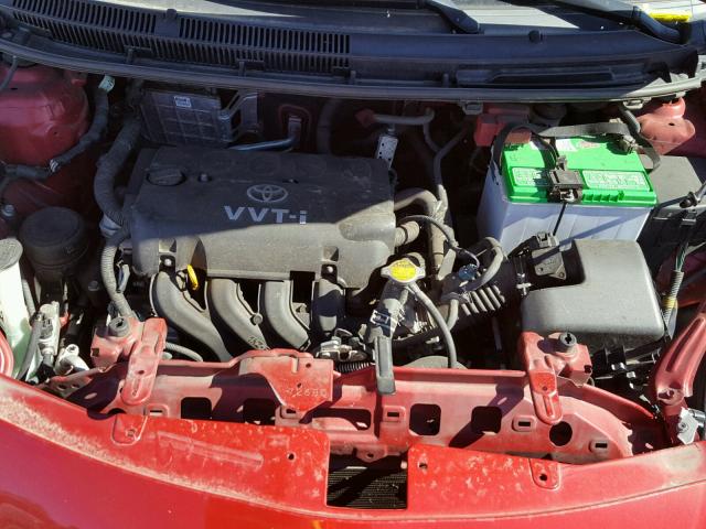 JTDBT923781245671 - 2008 TOYOTA YARIS RED photo 7