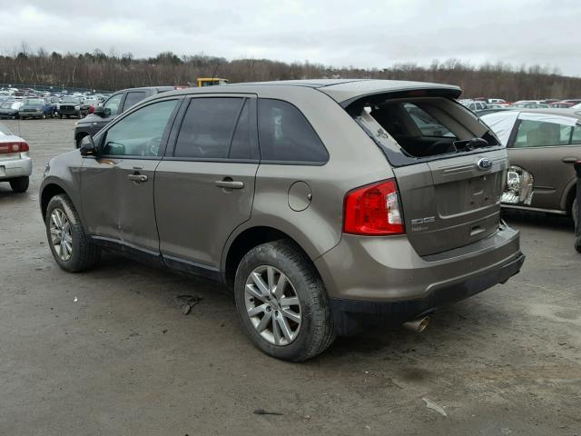 2FMDK4JC4DBC11312 - 2013 FORD EDGE SEL BROWN photo 3