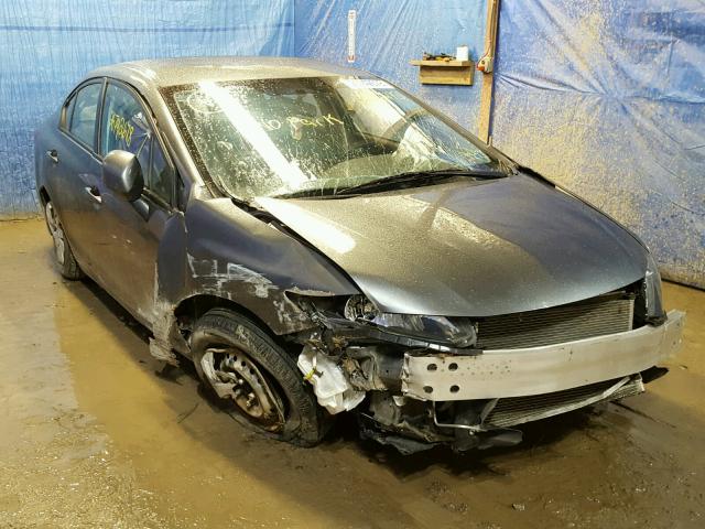 19XFB2F5XCE370130 - 2012 HONDA CIVIC LX GRAY photo 1