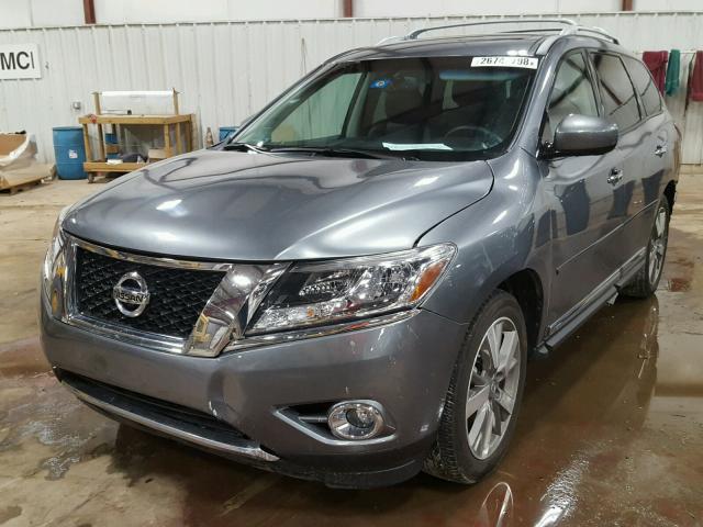 5N1AR2MM1FC696146 - 2015 NISSAN PATHFINDER GRAY photo 2