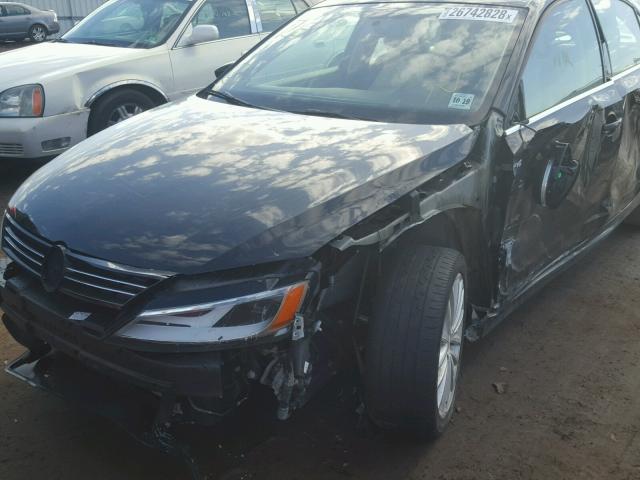 3VWL17AJ1EM218377 - 2014 VOLKSWAGEN JETTA SEL BLACK photo 9