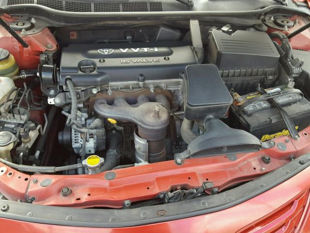 4T1BE46K07U005806 - 2007 TOYOTA CAMRY NEW RED photo 7