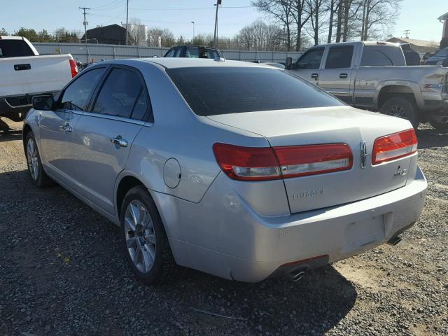 3LNHL2GC4CR810186 - 2012 LINCOLN MKZ GRAY photo 3