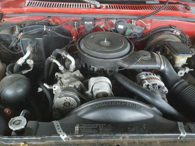 1GTBS14Z2K8520268 - 1989 GMC S TRUCK S1 RED photo 7