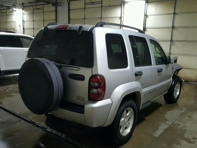 1J8GL58515W628990 - 2005 JEEP LIBERTY LI SILVER photo 4