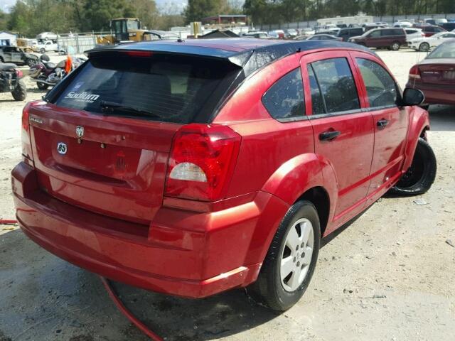 1B3HB28B47D532094 - 2007 DODGE CALIBER BURGUNDY photo 4